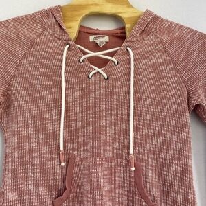 Arizona Jean Co. XL Lace-Up‎ Hoodie Long Sleeve Pullover Kangaroo Pocket